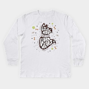 cold nose warm heart Kids Long Sleeve T-Shirt